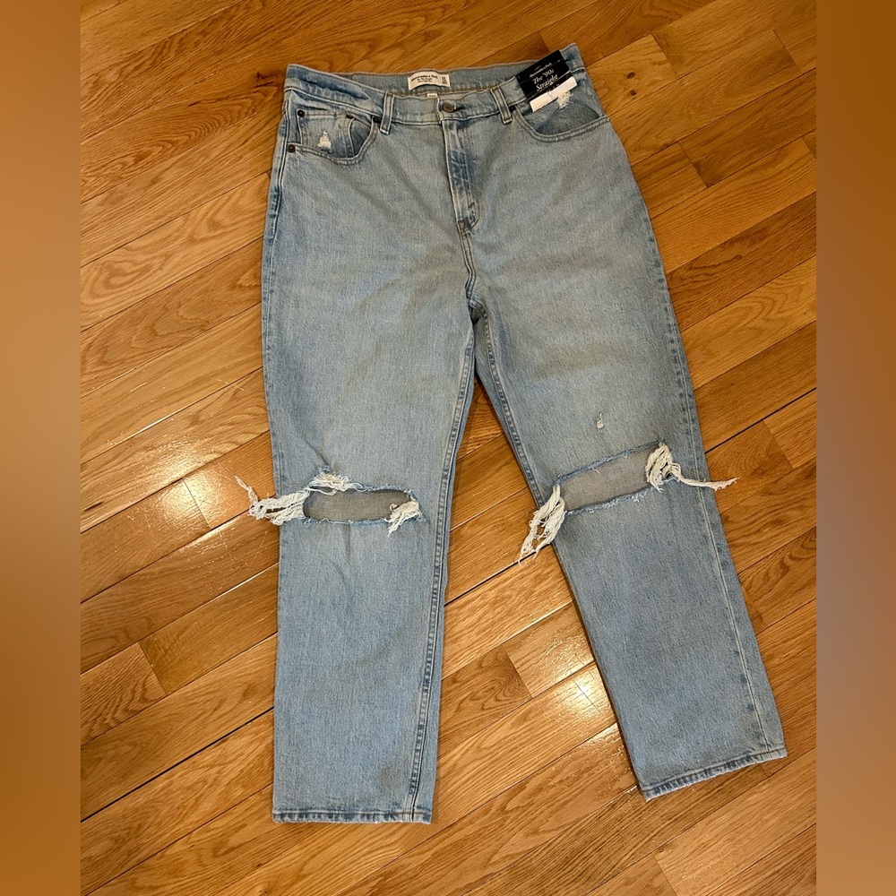 NTW Abercrombie 90s Straight Ultra High Rise Jeans Curve Love
